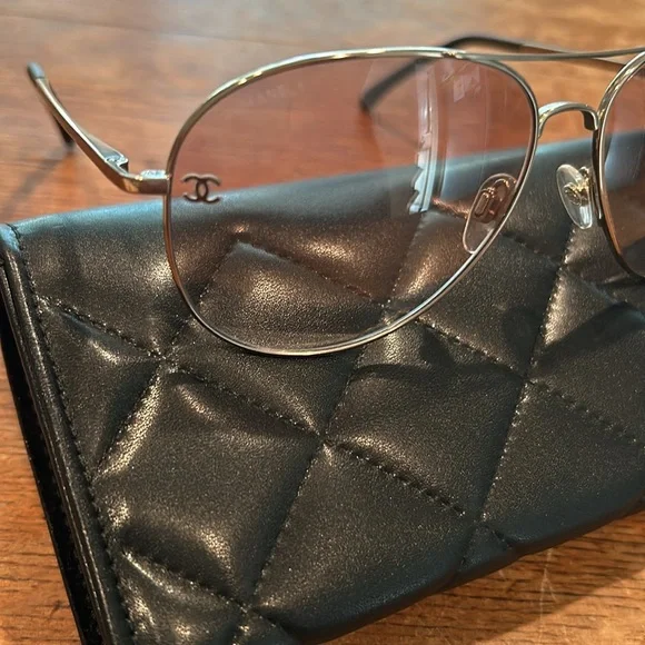 Authentic Chanel sunglasses and case
